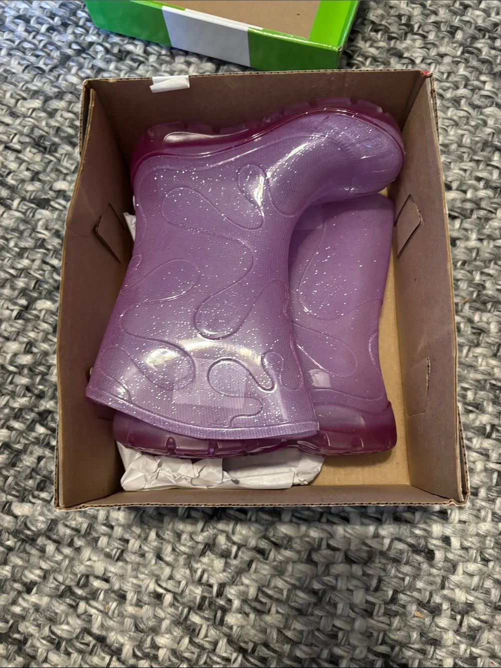 Kids' Glitter Purple Rain Boots by (unspecified)